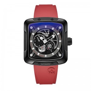 Alexandre Christie AC 3030 Black Red Rubber Automatic GARIPBARE